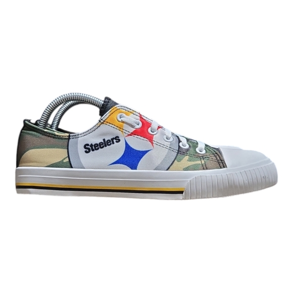 FOCO PITTSBURGH STEELERS NFL  CAMO LOW TOP CANVAS SHOES Women’s Size 10 - Picture 3 of 8